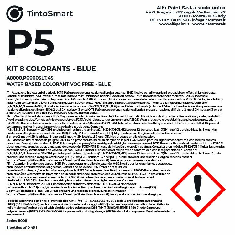 KIT 8 COLORANTI-P5-EN KIT 8 COLORANTI-P5-EN