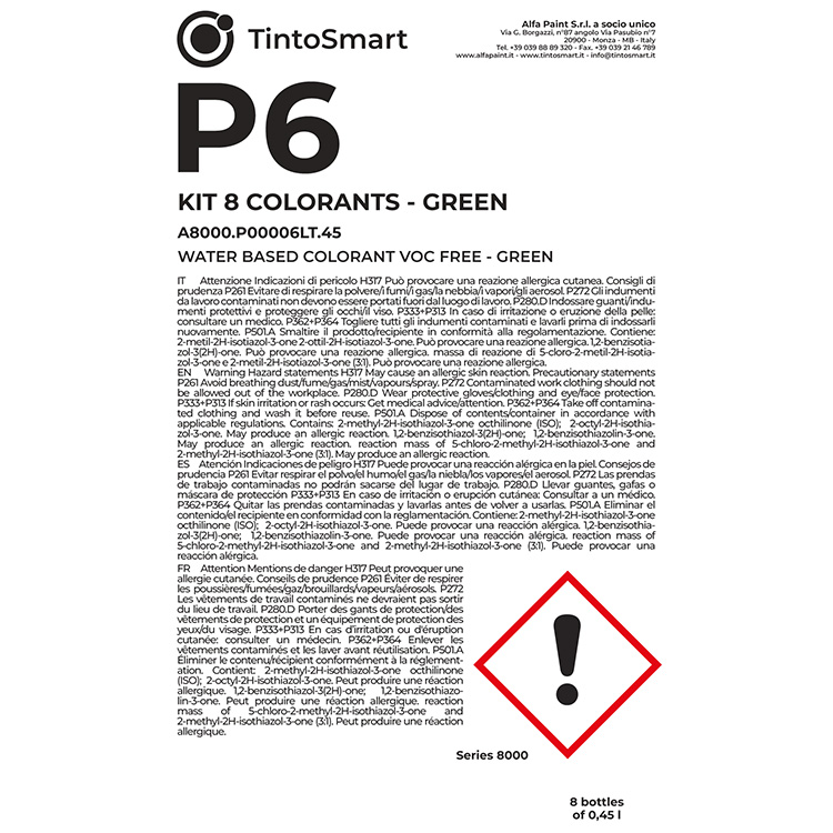 KIT 8 COLORANTI-P6-EN