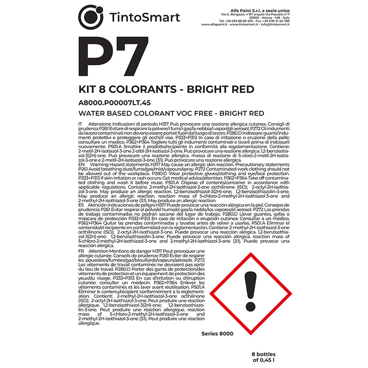 KIT 8 COLORANTI-P7-EN