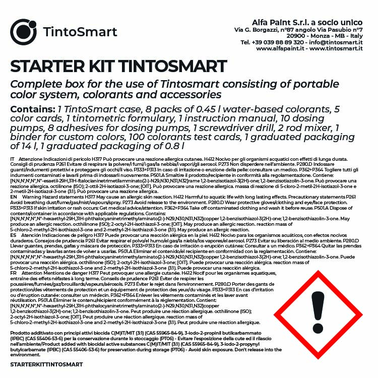 STARTER KIT TINTOSMART EN STARTER KIT TINTOSMART EN